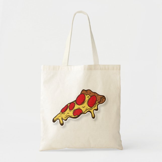 Bolso De Tela Tote de la pizza (Frente)