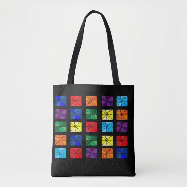 Bolso De Tela Tote de la Plaza Granny Arcoiris (Anverso)