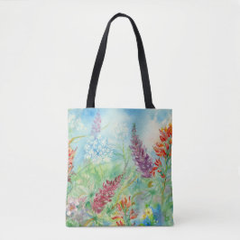 Bolso De Tela Tote de la pradera con pincel de pintura