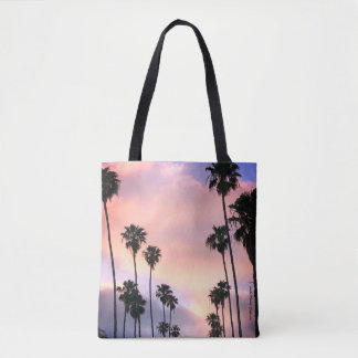Bolso De Tela Tote de la puesta de sol de Santa Mónica