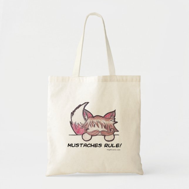 Bolso De Tela Tote de la regla de los bigotes (Frente)