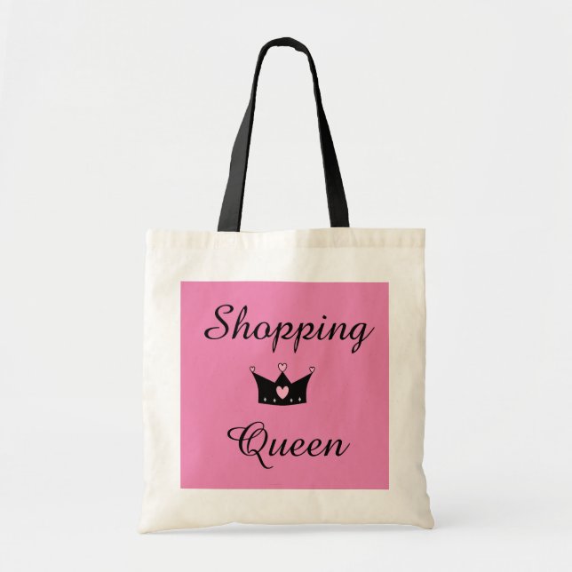 Bolso De Tela Tote de la reina de las compras (Frente)