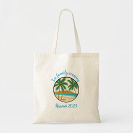 Bolso De Tela Tote de la Reunión Familiar en Hawái
