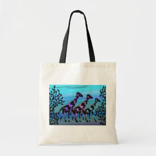 Bolso De Tela Tote de la salida del sol de la jirafa