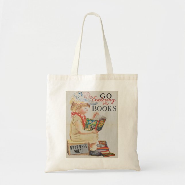 Bolso De Tela Tote de la semana del libro de 1959 niños (Frente)