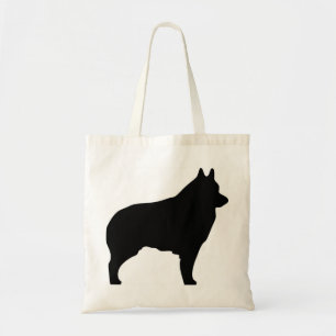 Bolso De Tela Tote de la silueta del perro del Schipperke