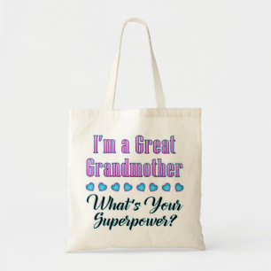 Bolso De Tela Tote de la superpotencia de la bisabuela