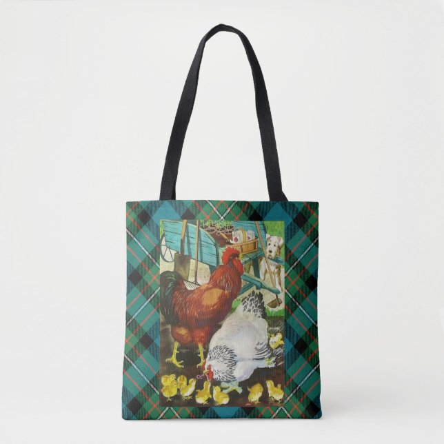 Bolso De Tela Tote de la tela escocesa de tartán de Ferguson (Anverso)