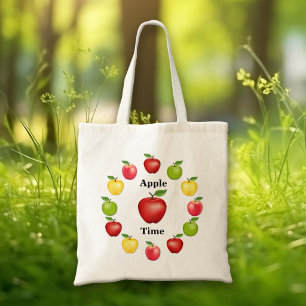 Bolso De Tela Tote de la temporada de manzanas de la cosecha de 