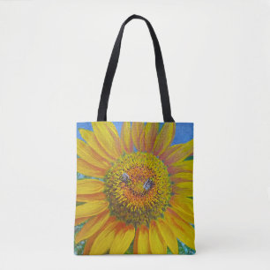 Bolso De Tela Tote de las abejas del girasol