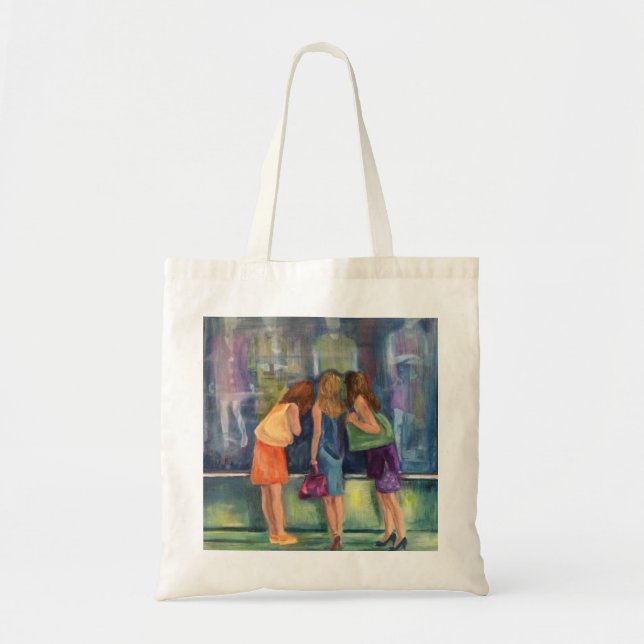 Bolso De Tela Tote de las compras de la ventana (Frente)