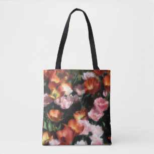 Bolso De Tela Tote de las escrituras de los tulipanes