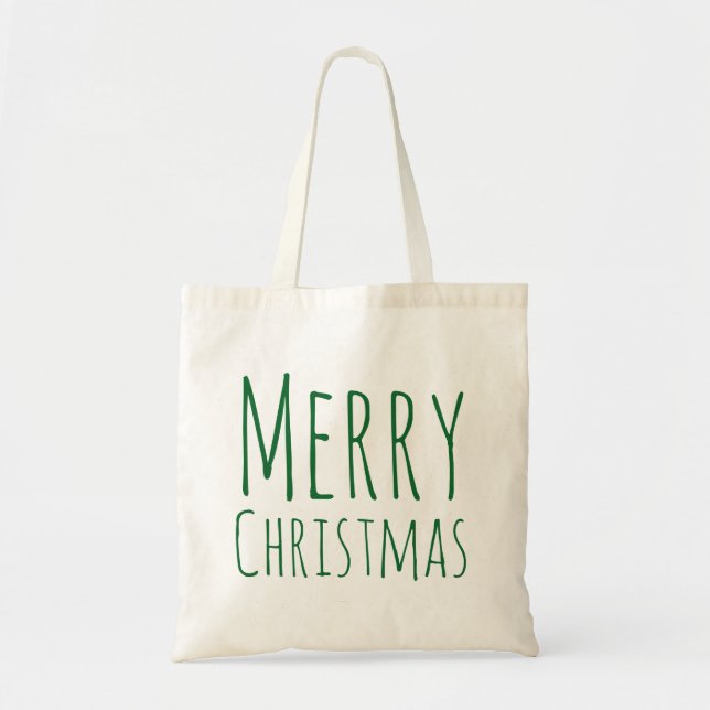 Bolso De Tela Tote de las Felices Navidad (Frente)