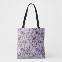 Bolso De Tela Tote de las flores moradas