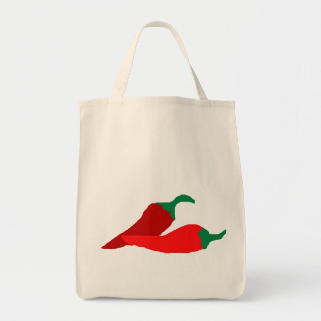 Bolso De Tela Tote de las pimientas de chile (Frente)