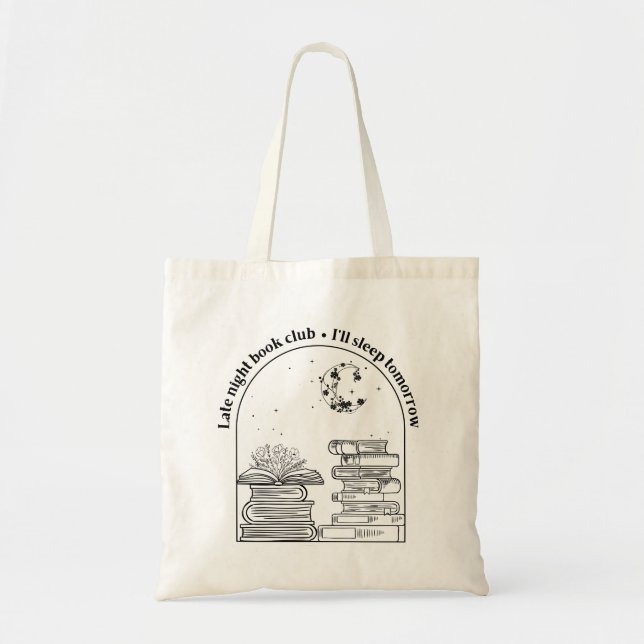Bolso De Tela Tote de Late Night Book Club (Frente)