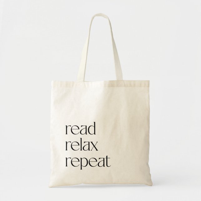 Bolso De Tela Tote de lectura de libros minimilástico (Frente)