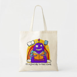 Bolso De Tela tote de lectura "Es un buen día para leer un libro