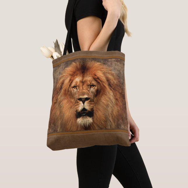 Bolso De Tela Tote 🦁 de León (Detalle)