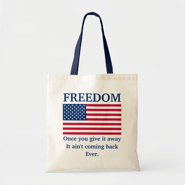 Bolso De Tela Tote de libertad (Frente)