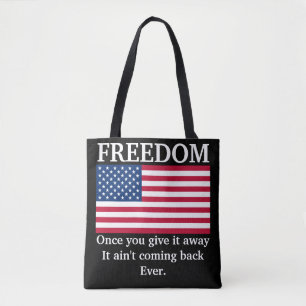 Bolso De Tela Tote de libertad (negro)