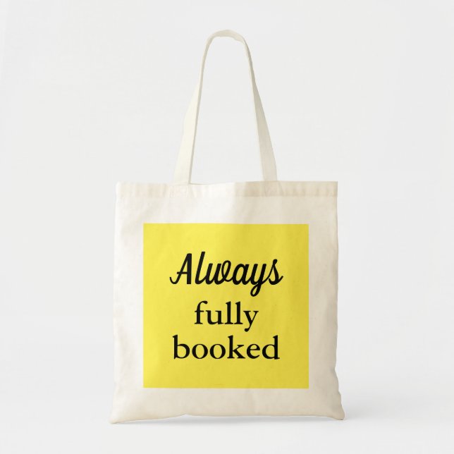 Bolso De Tela Tote de libro gracioso, amarillo bonito, lavable p (Frente)