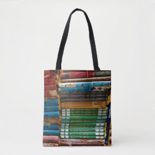 Bolso De Tela tote de libros venecianos de la Biblioteca Acqua A