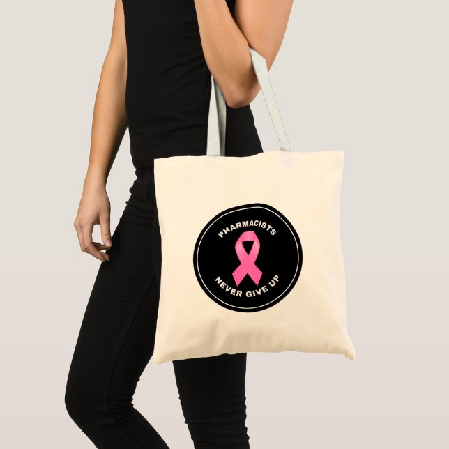 Bolso De Tela Tote de lienzo de cinta rosada personalizado (Anverso (producto))