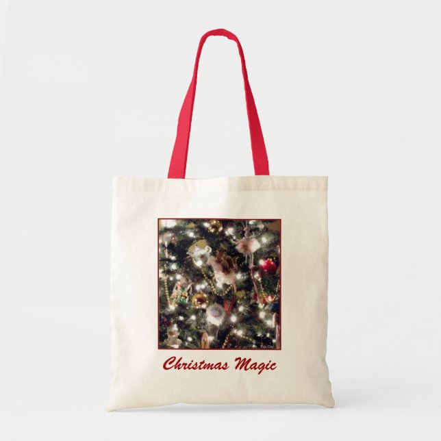 Bolso De Tela tote de lienzo de presupuesto 'Navidades mágicos' (Frente)