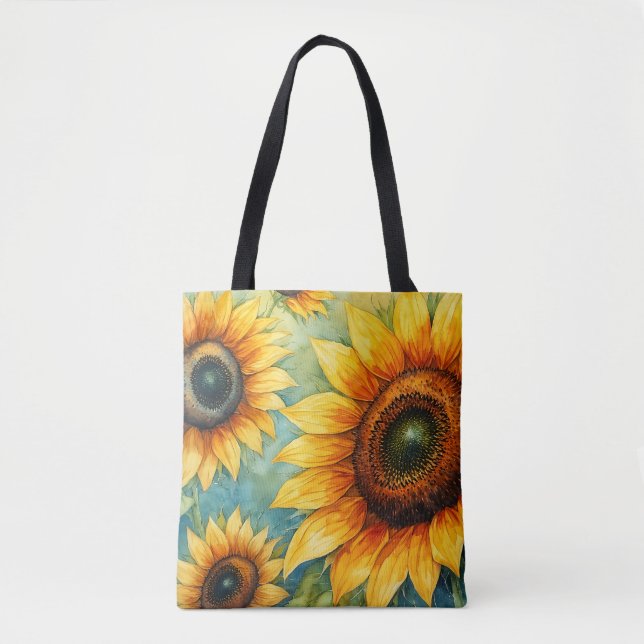 Bolso De Tela Tote de lienzo de serenidad de girasol (Anverso)
