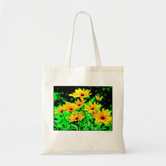 Bolso De Tela tote de lienzo presupuestario "Neon Susans" (Frente)