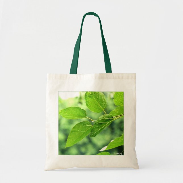 Bolso De Tela tote de lienzo presupuestario "Verano con lluvias" (Frente)