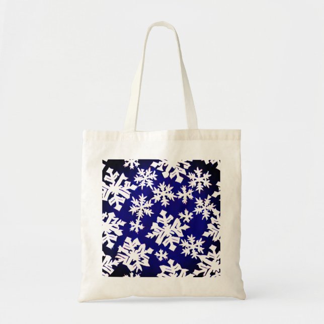 Bolso De Tela Tote de lienzo Snowflake (Frente)