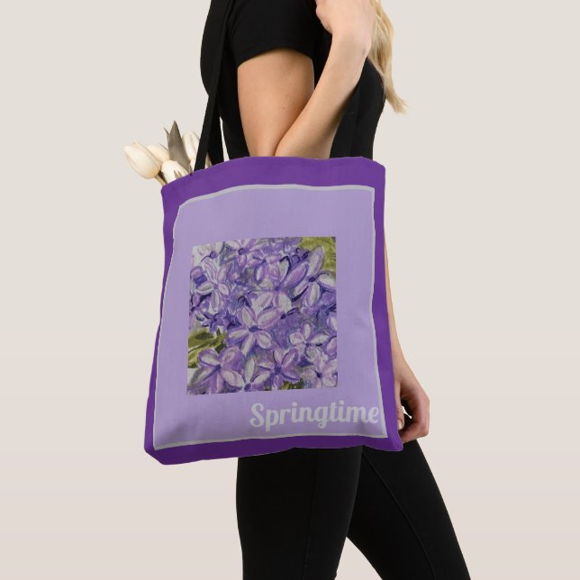 Bolso De Tela Tote de Lila (Detalle)