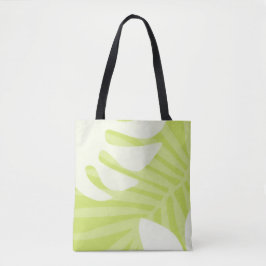 Bolso De Tela Tote de Lime Green Palm Leaves