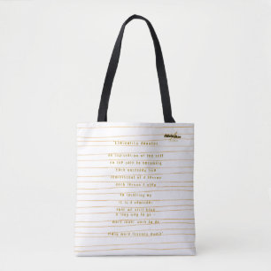 Bolso De Tela Tote de Liminalidad del poeta Adiela Akoo