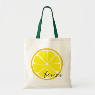 Bolso De Tela Tote de limón cítrico de verano