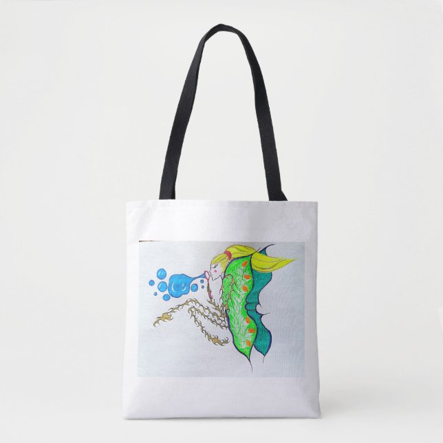 Bolso De Tela Tote de llama y flujo (Anverso)