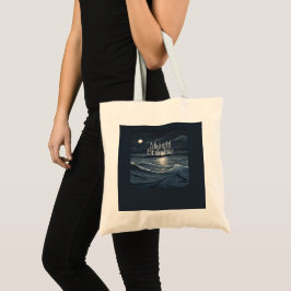 Bolso De Tela Tote de logotipo bibliofilia de medianoche
