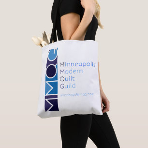Bolso De Tela Tote de logotipo vertical