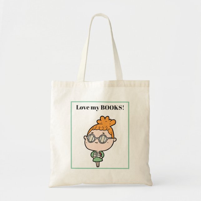 Bolso De Tela Tote de los aficionados a los libros (Frente)