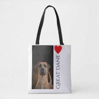 Bolso De Tela Tote de los amantes de great dane