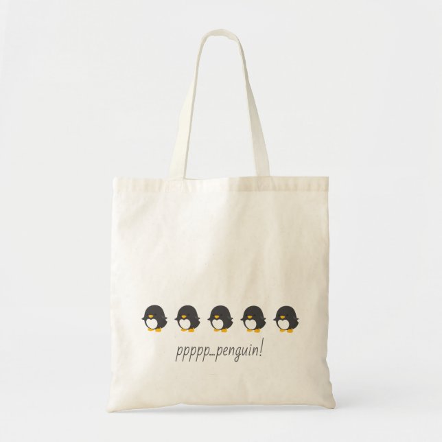 Bolso De Tela Tote de los amantes del pingüino (Frente)