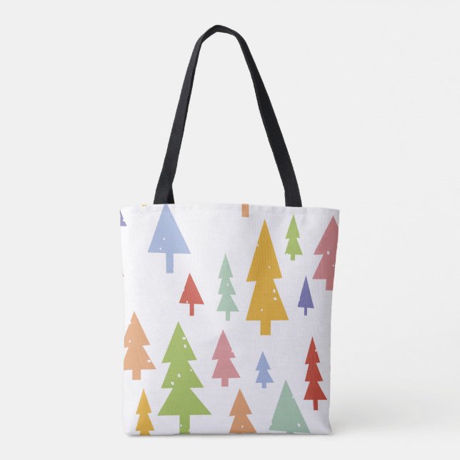 Bolso De Tela Tote de los bosques de invierno (Reverso)