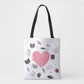 Bolso De Tela Tote de los libros del corazón