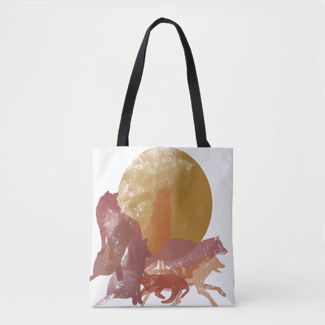Bolso De Tela Tote de los lobos (Anverso)