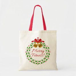 Bolso De Tela Tote de los Navidades de Merry Fitness Wreath