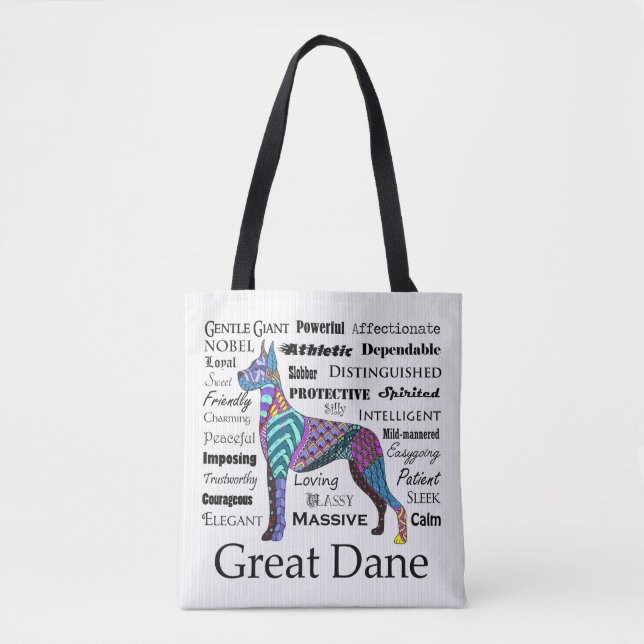 Bolso De Tela Tote de los rasgos de great dane (Anverso)