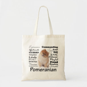 Bolso De Tela Tote de los rasgos de Pomeranian