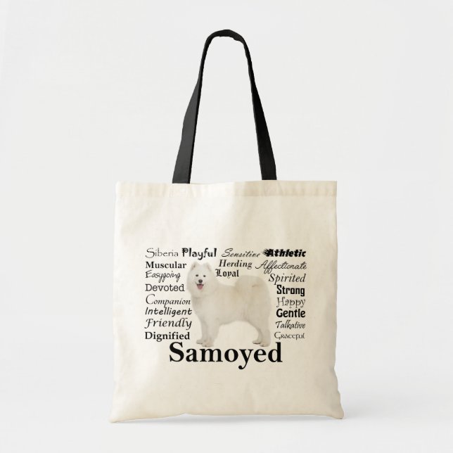 Bolso De Tela Tote de los rasgos del samoyedo (Frente)
